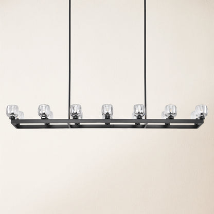 Vellum Rectangular Chandelier 68"