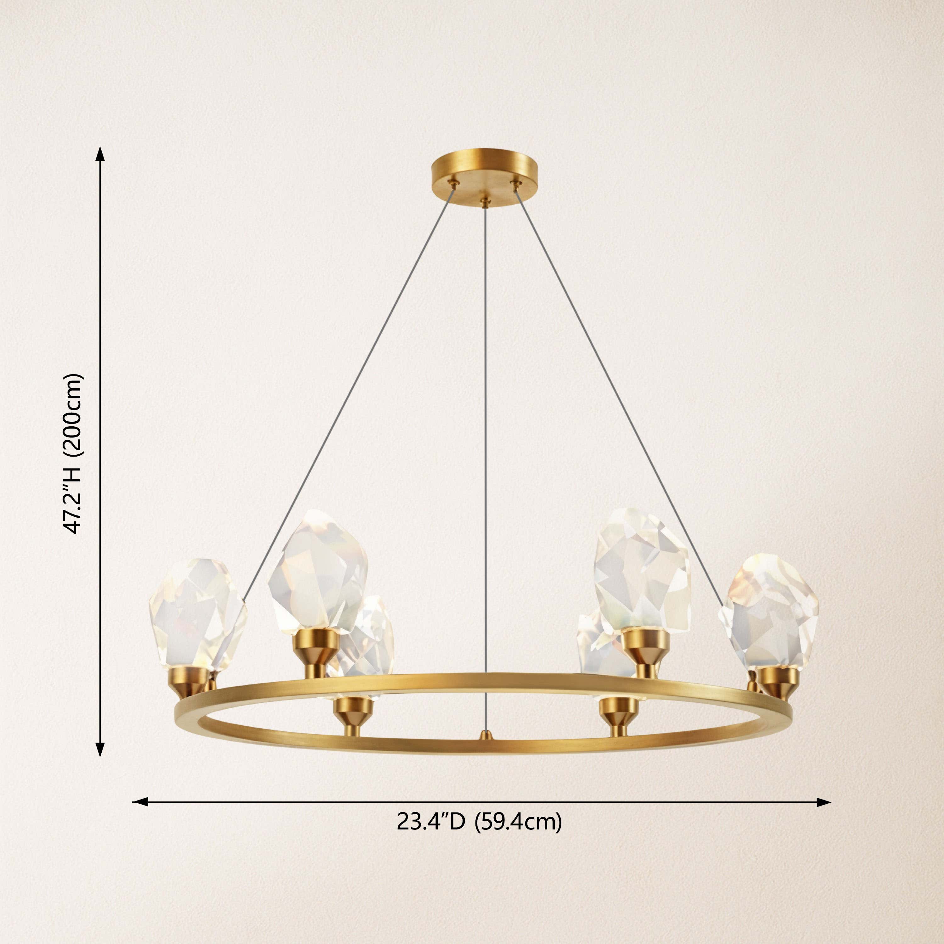 Aurelium Halo Crystal Round Chandelier