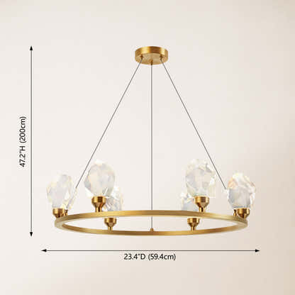 Aurelium Halo Crystal Round Chandelier