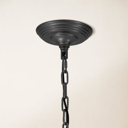 Wagon Wheel Candle Round Chandelier 64"