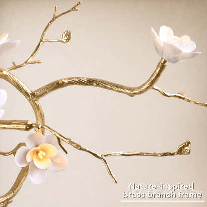 Floravine Ceramic Floral Branch Chandelier 47.2"W