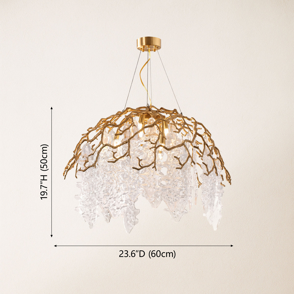 Aurevia Dome Glass Chandelier