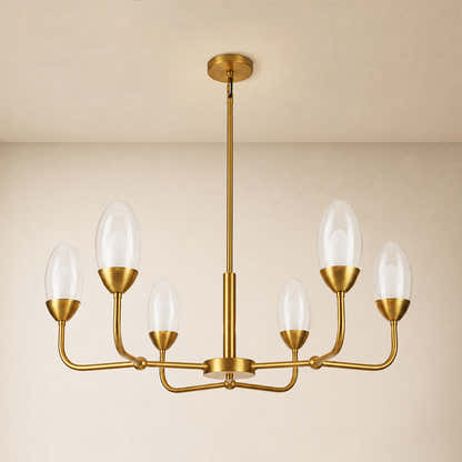 Cressa Oval Glass Round Chandelier 30"D