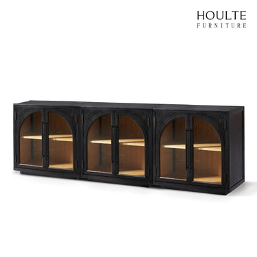 Alvar Arched Oak Media Console（Set of 3）
