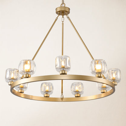 Vellum Round Chandelier 36"D
