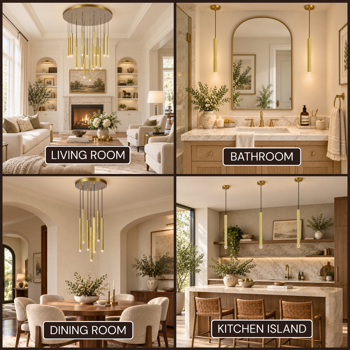 Lyrion Crystal Cylinder Round Chandelier 18.1"D