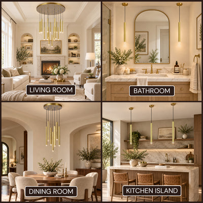 Lyrion Crystal Cylinder Round Chandelier 18.1"D