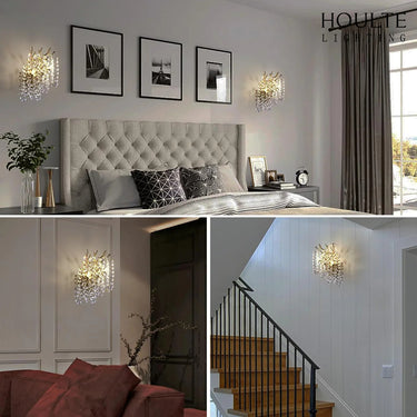 Lustre Branches Crystal Wall Sconce 10"W