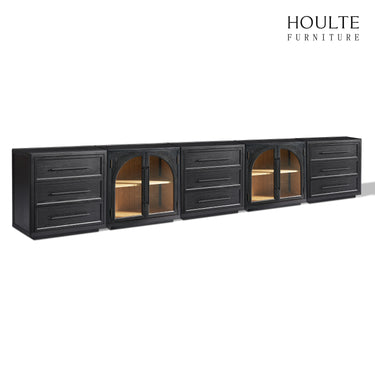 Alvar Arched Oak Modular Media Console(Set of 5) for Interval