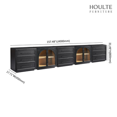 Alvar Arched Oak Modular Media Console(Set of 5) for Interval