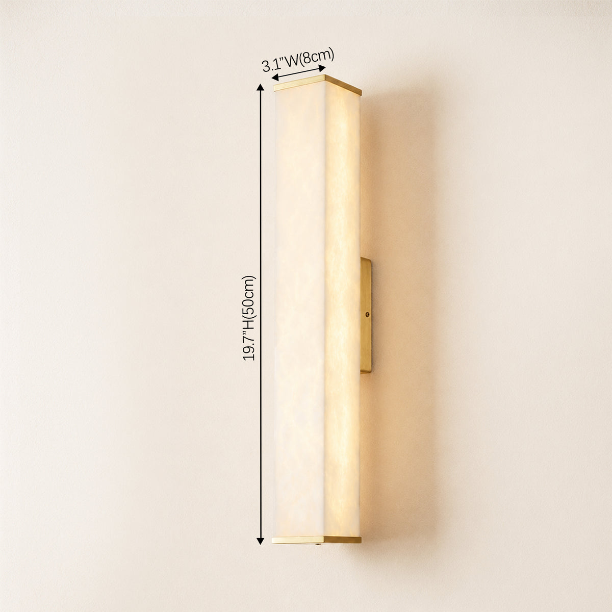 Valoria Alabaster Rectangular Wall Sconce