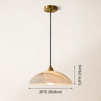 Dadaly Alabaster Modern Small Art Pendant 20"D