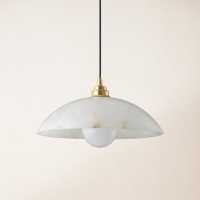 Dadaly Alabaster Modern Small Art Pendant 20"D