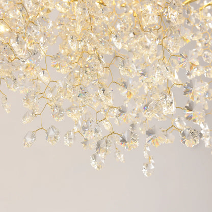 Lustre Branches Crystal Rectangular Chandelier 55"W
