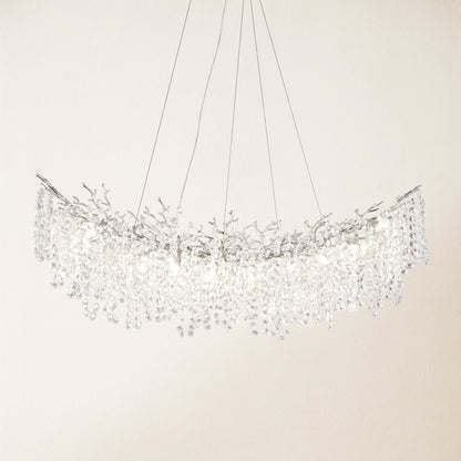 Lustre Branches Crystal Rectangular Chandelier 55"W