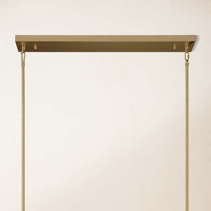 Cylora Glass Tube Rectangular Chandelier 54"W