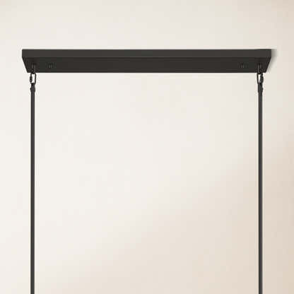 Cylora Glass Tube Rectangular Chandelier 54"W