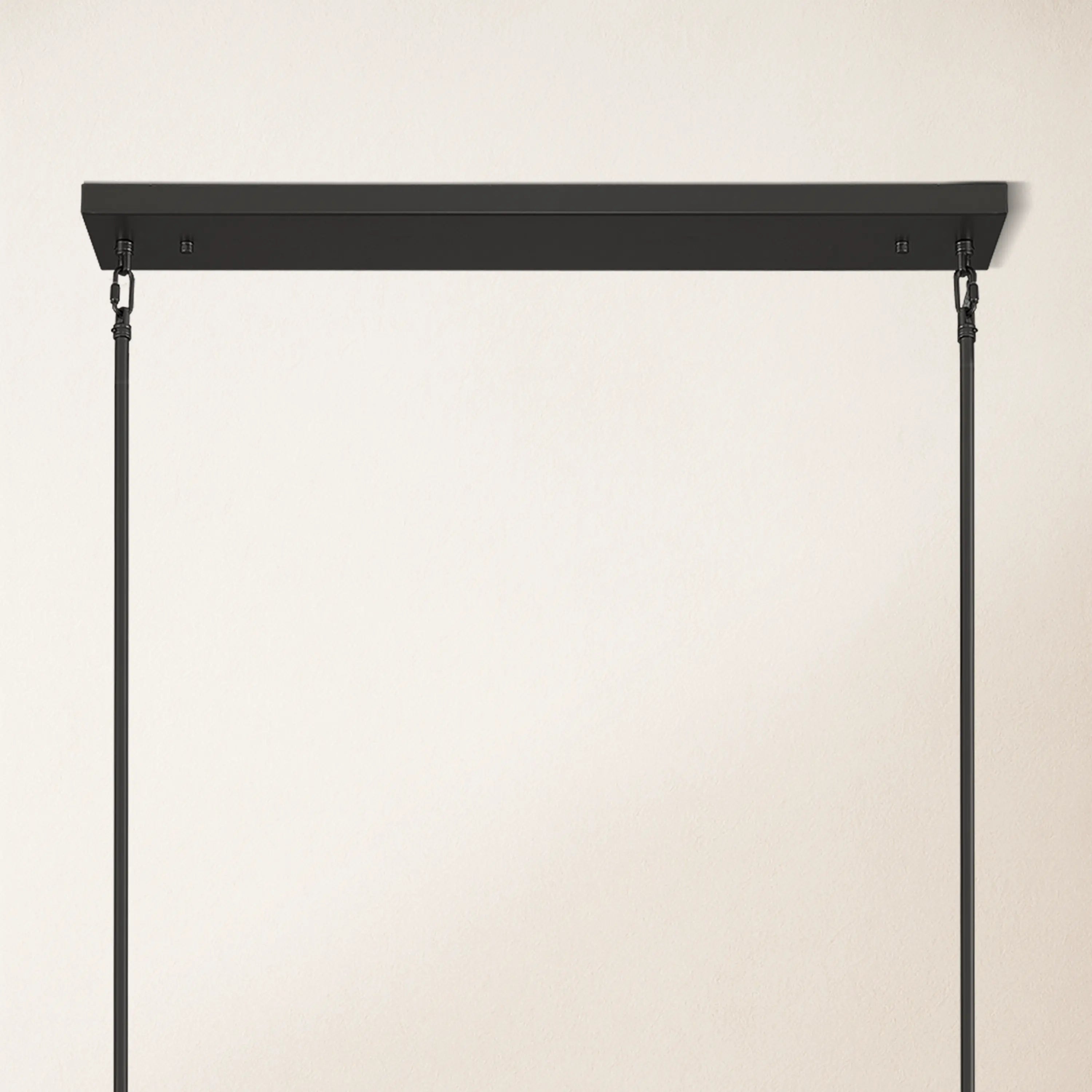 Cylora Glass Tube Rectangular Chandelier 54"