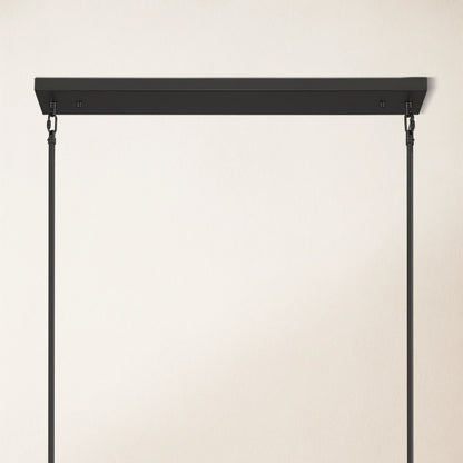 Cylora Glass Tube Rectangular Chandelier 54"