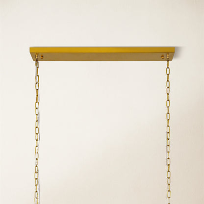 Nivislight Alabaster Rectangular Chandelier 55"