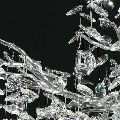 Frostleaf Crystal Grand Cascade Branches Chandelier 21"D