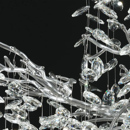 Frostleaf Crystal Grand Cascade Branches Chandelier 21"