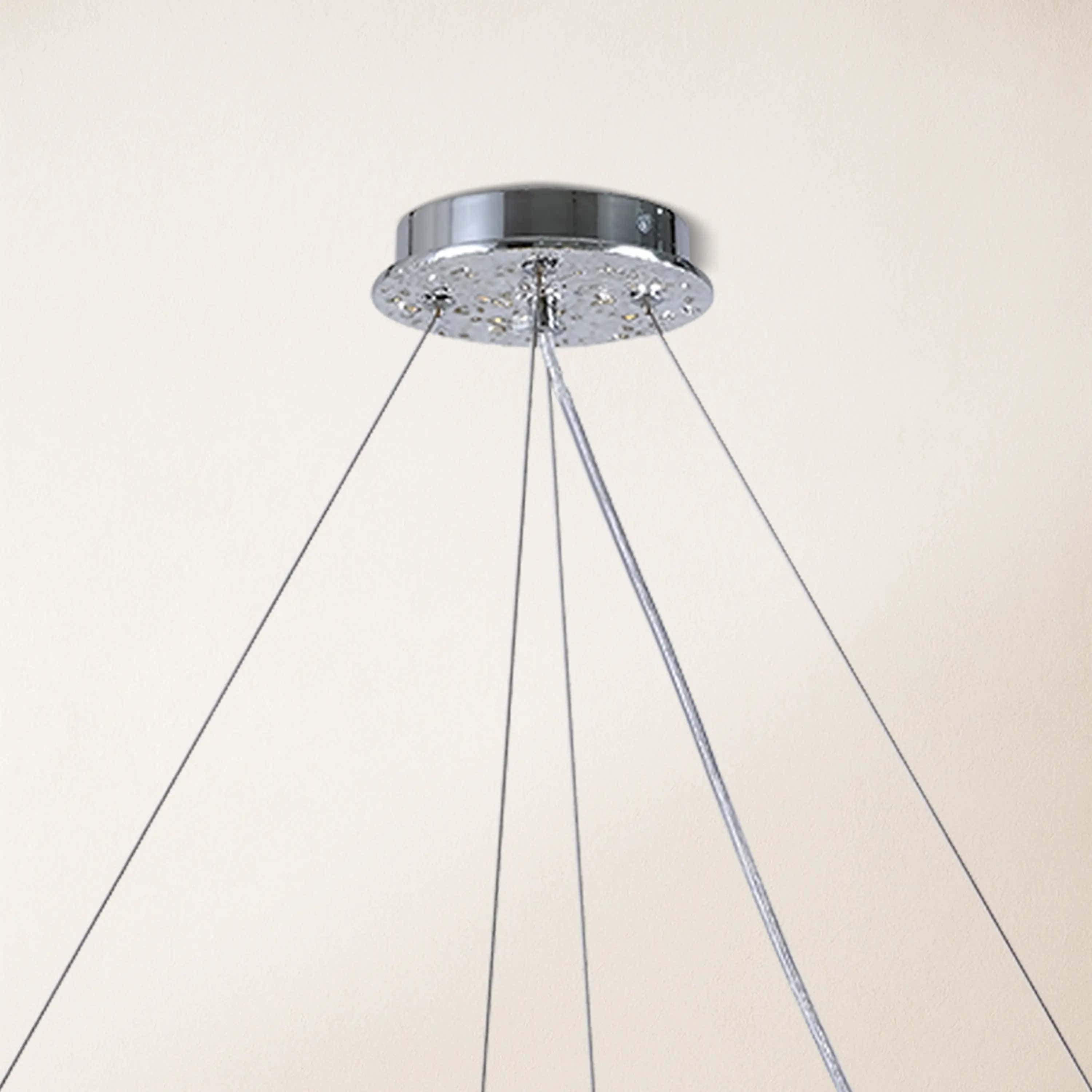 Frostleaf Crystal Cascade Tree Branch Linear Chandelier 55"W