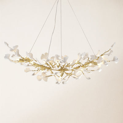 Twilight Branches Ceramic Glow Rectangular Chandelier 55"