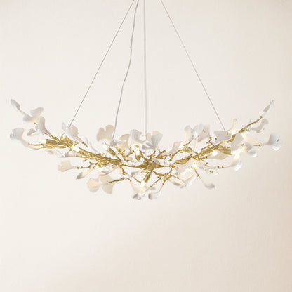 Twilight Branches Ceramic Glow Rectangular Chandelier 55"