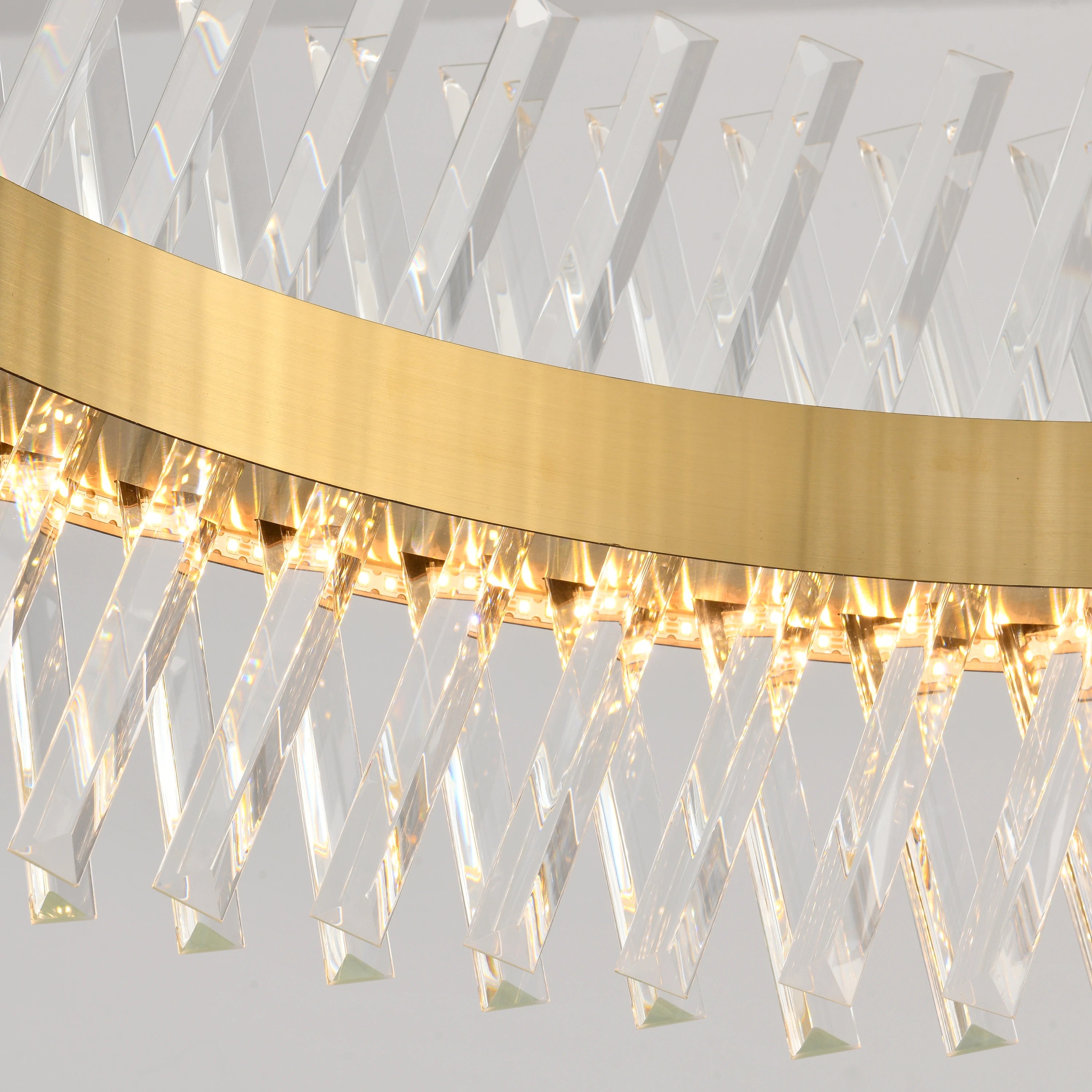 Vetro Prism Crystal Round Chandelier 23.6"D