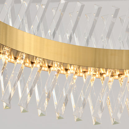 Vetro Prism Crystal Round Chandelier 23.6"D