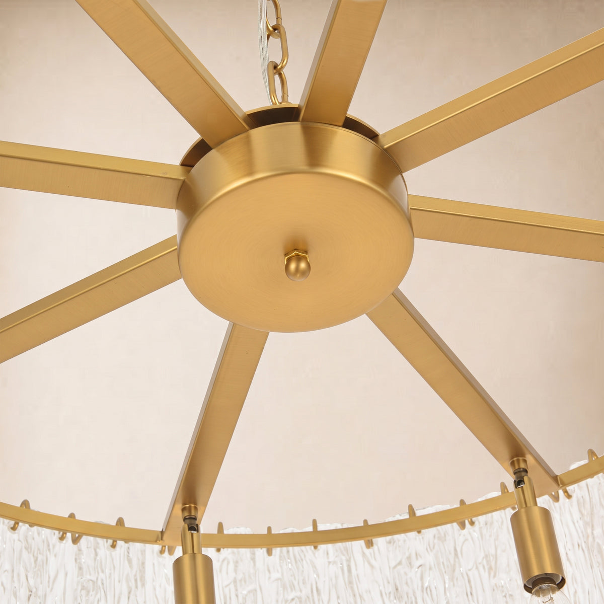 Aurellise Textured Glass Round Chandelier 36"D