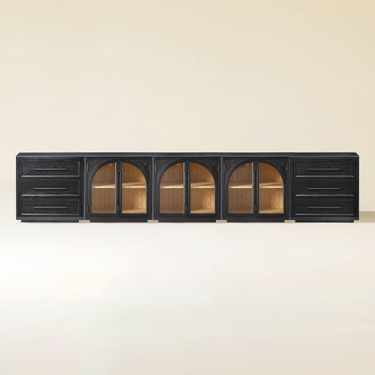 Alvar Arched Oak Modular Media Console(Set of 5)