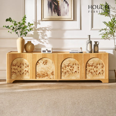 Aurora Oak Media Console 80"