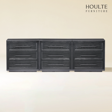 Alvar 96″ Oak 9-Drawer Chest(Set of 3)