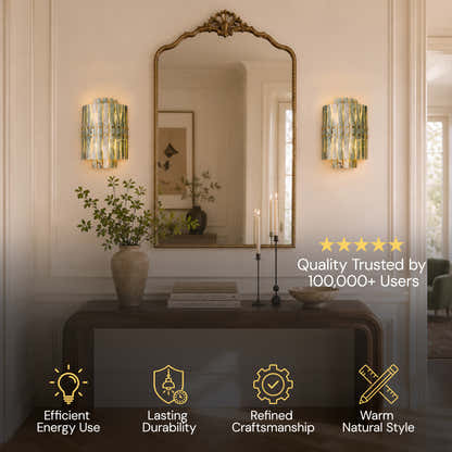 Pietra Green Marble Round Wall Sconce 11.8"D