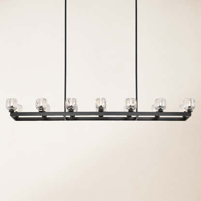 Vellum Rectangular Chandelier 68"W