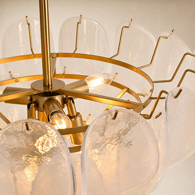 Aurevale Glass Disc Round Chandelier 22"D