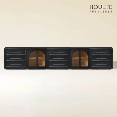 Alvar Arched Oak Modular Media Console(Set of 5) for Interval
