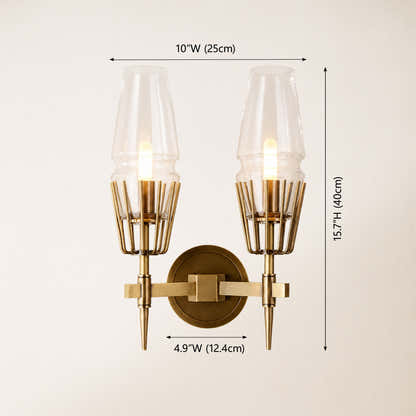 Astoria Glass 2 Light Wall Sconce