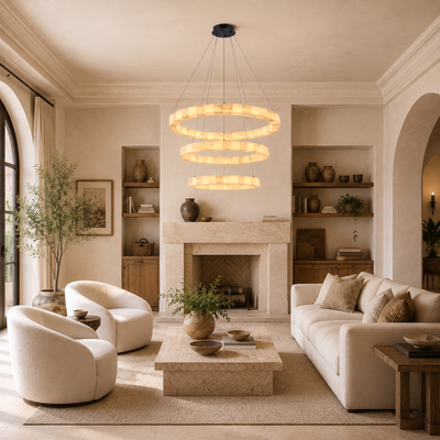 Soluna Alabaster 3 Tiered Custom Round Chandelier