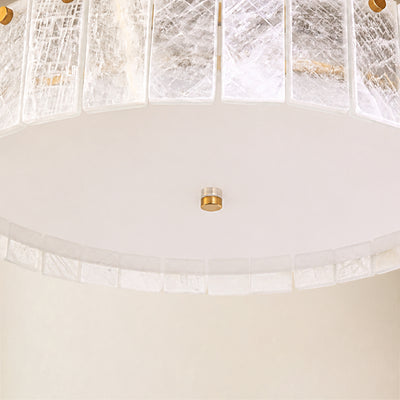 Pietra Crystal Stone Round Pendant 11.8"D