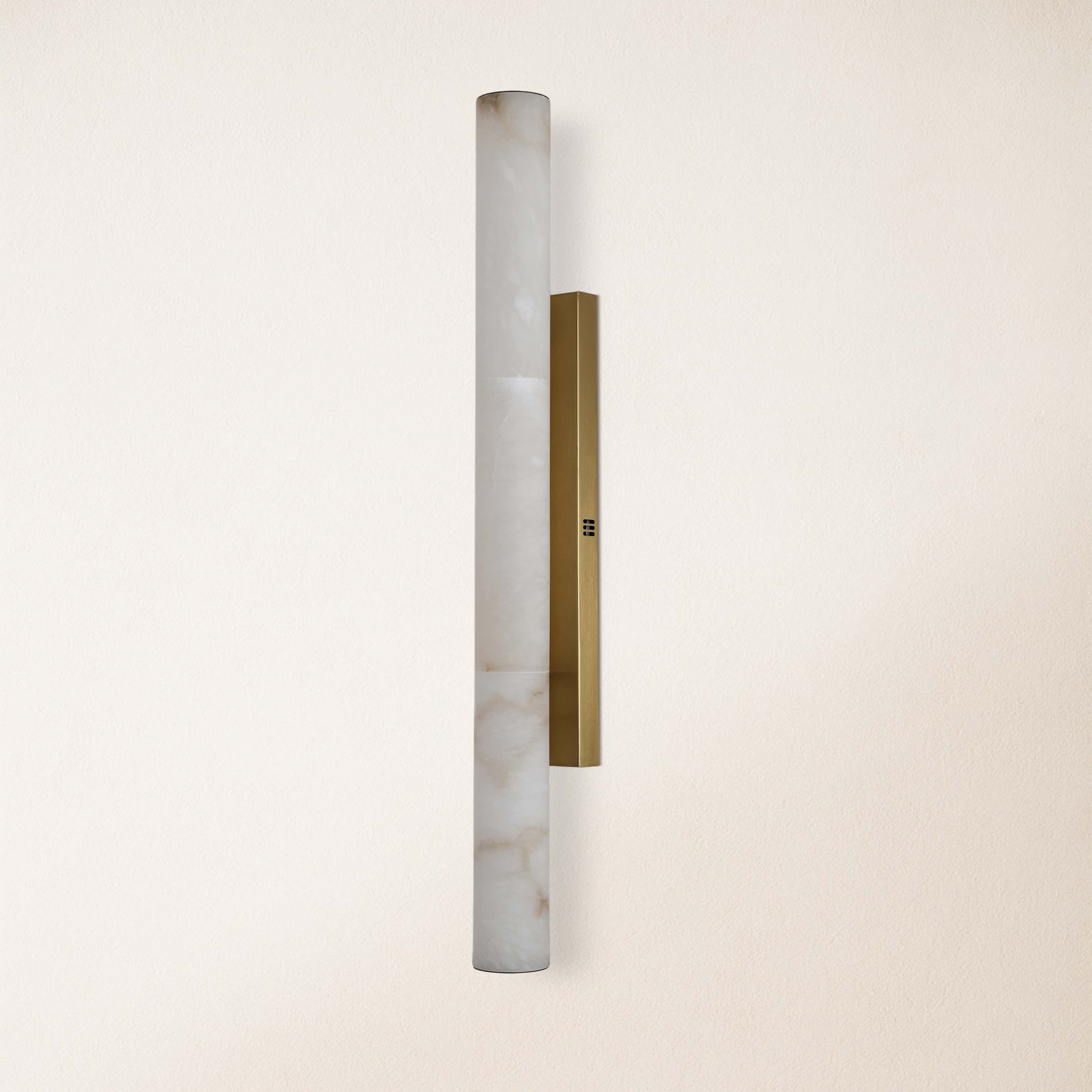 Sylvia Palladian Alabaster Wall Sconce 36"H