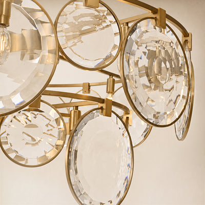Lucentia Crystal Disc Round Chandelier 40"D