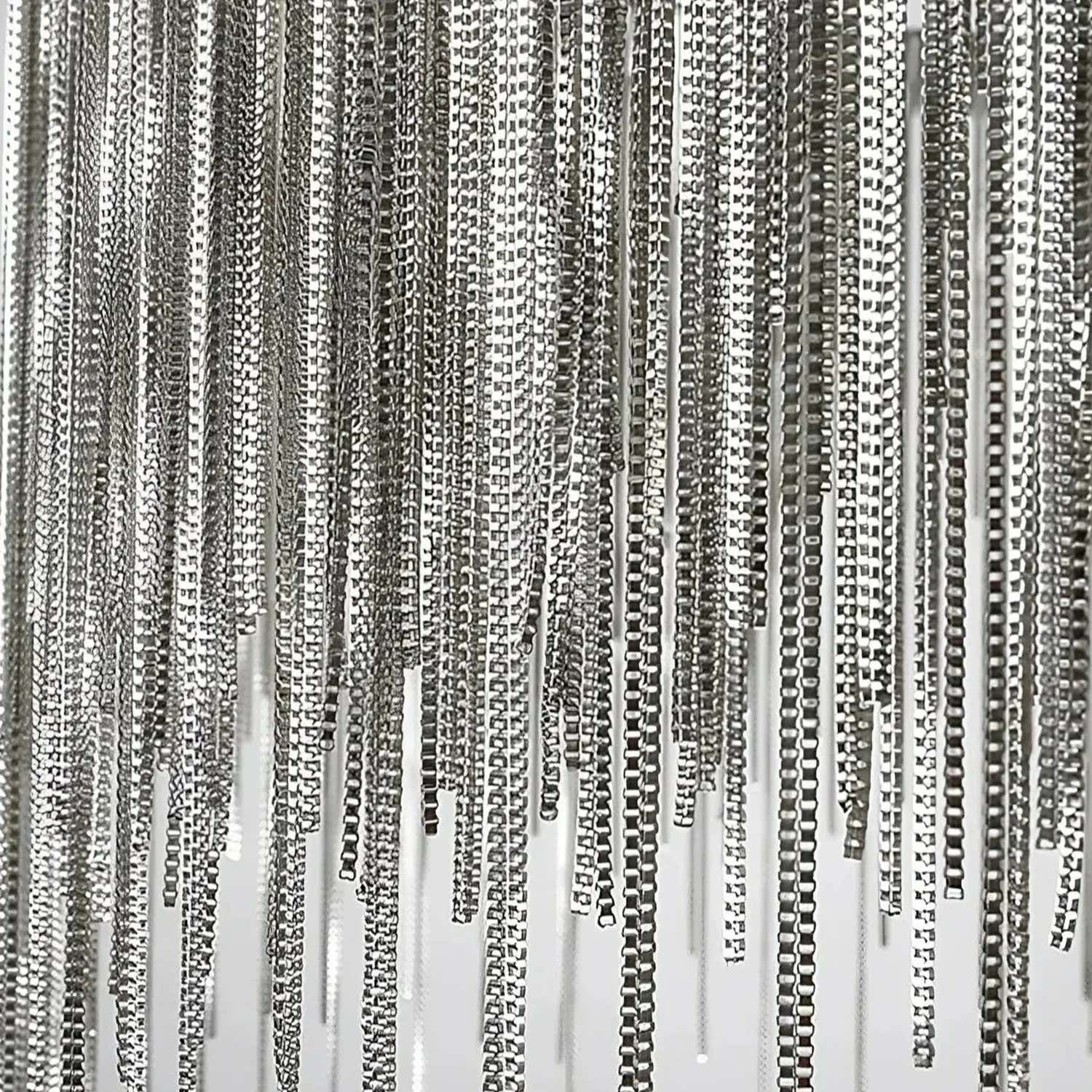 Teresa Cadena Steel Tassel Chandelier 31"D