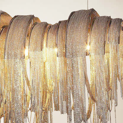 Teresa Cadena Chain Tassel Dining Room Chandelier 43"W