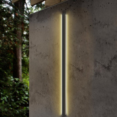 Long Linear LED Waterproof Black Minimalist Outdoor Wall Lights Exterior Lights