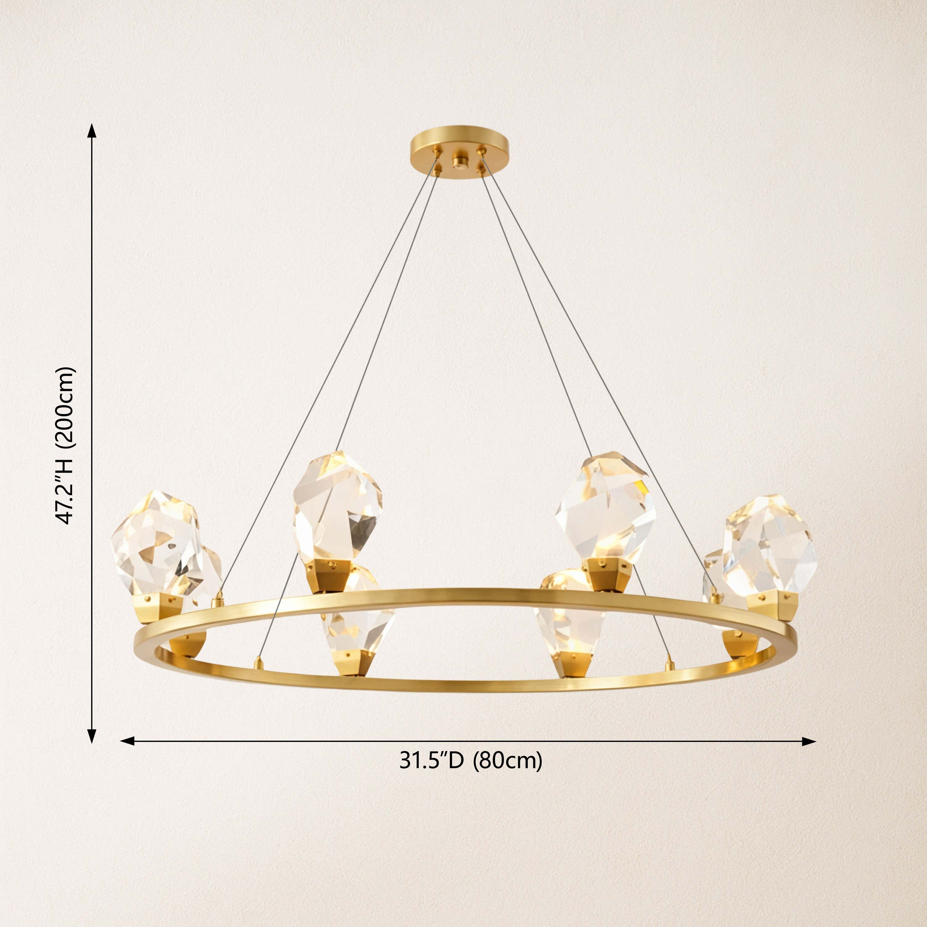 Aurelium Halo Crystal Round Chandelier