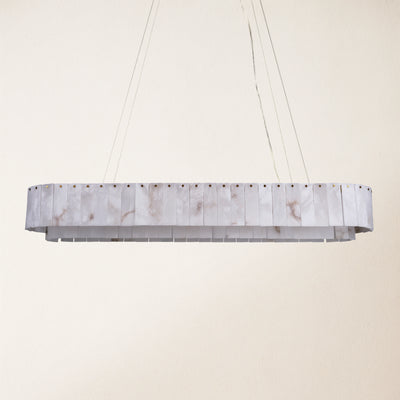 Sawyer Alabaster Oval Chandelier 54"