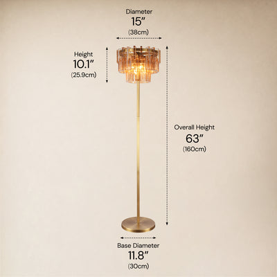 Cirelle Crystal Rectangular Table Lamp 63"H